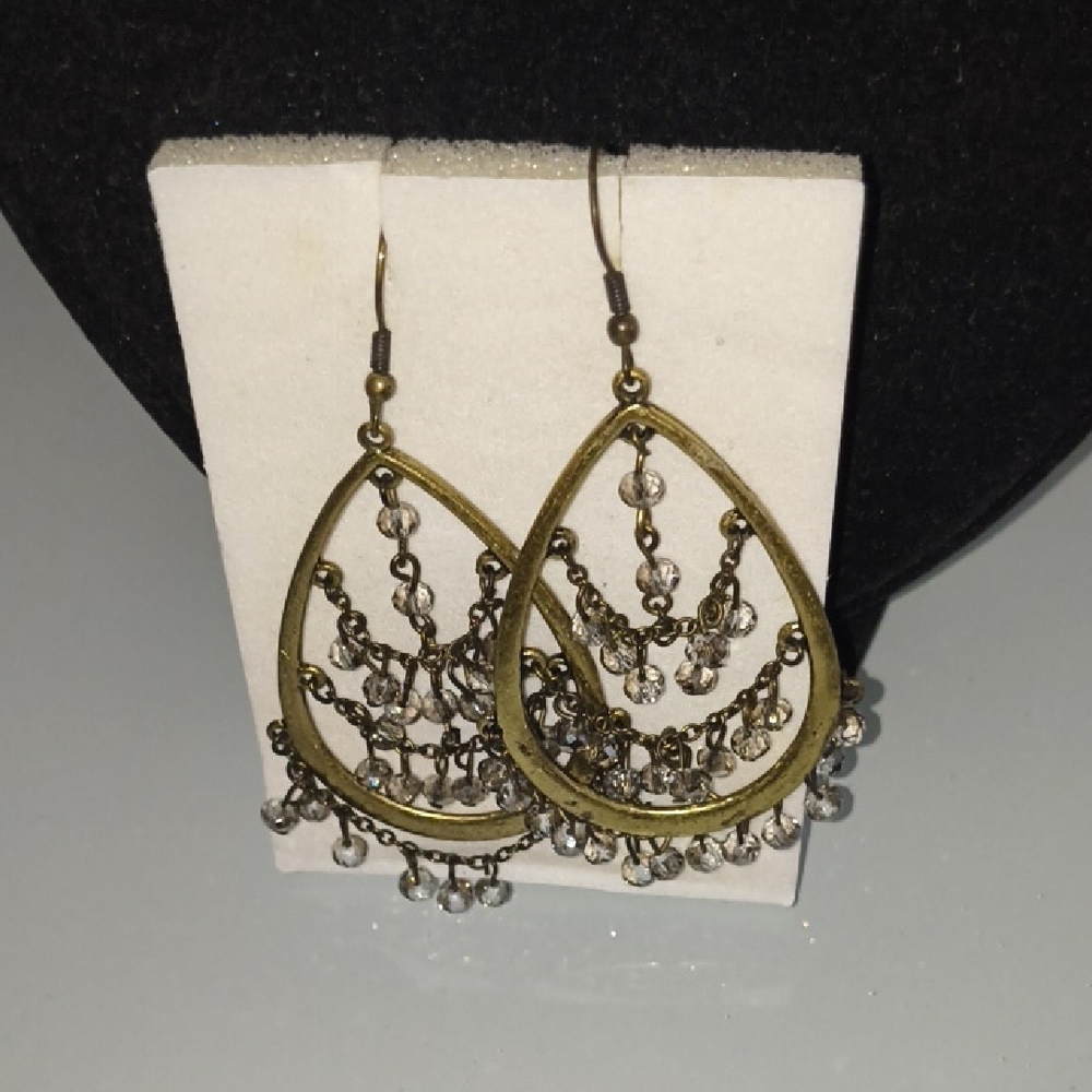 mark. Gold and Silver Chandelier Swing By Earrings